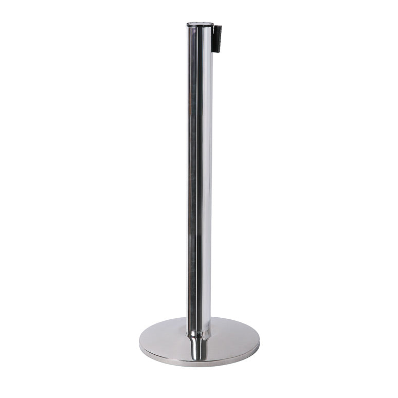Poste Separador con Cinta Extensible Cromado (Cinta Negra)