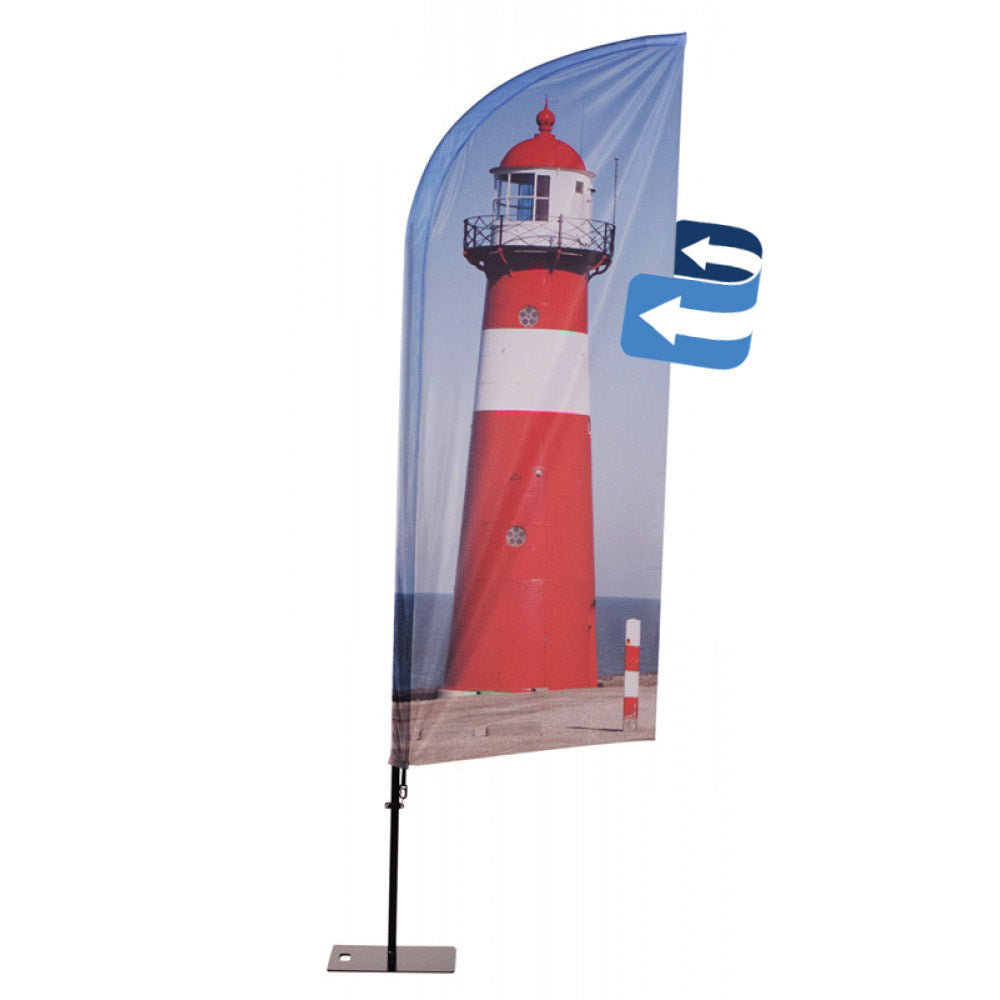 Impresión Bandera Publicidad Aluminio (Vela) (86 x 337 cm) Doble Cara