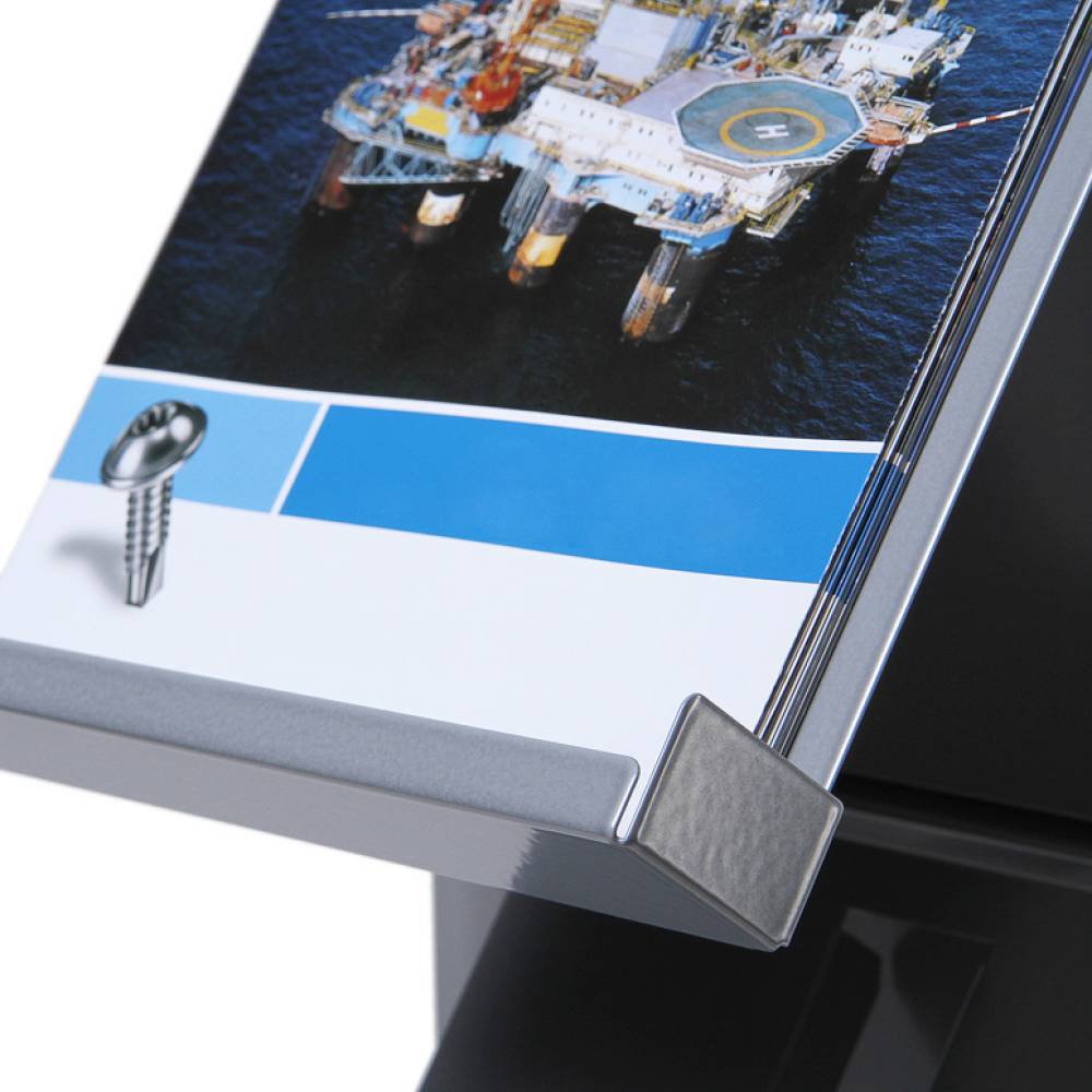 Présentoir Vertical pour dépliants, catalogues et brochures (Noir)