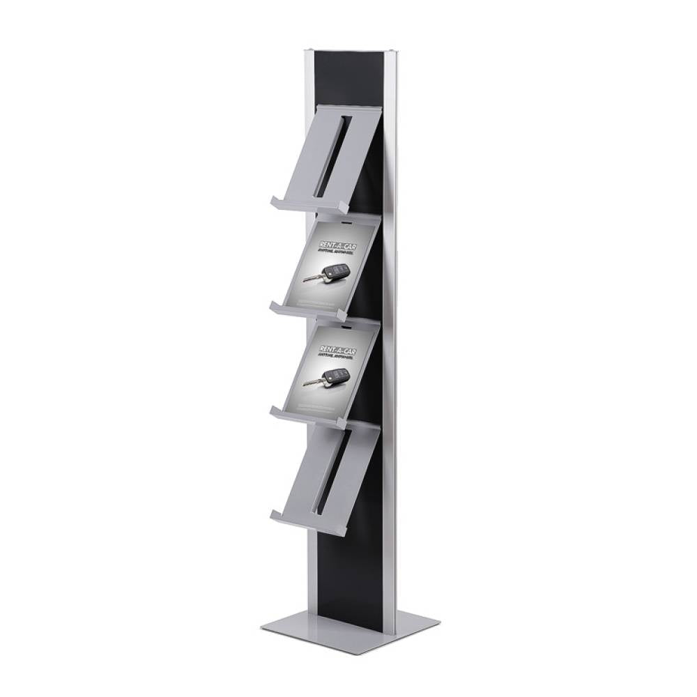 Présentoir Vertical pour dépliants, catalogues et brochures (Noir)