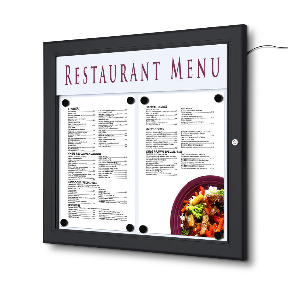 Vitrine à Menu LED Premium