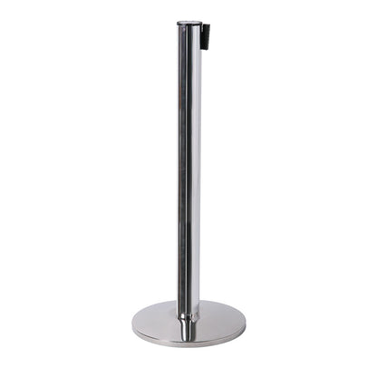 Poste Separador con Cinta Extensible Cromado (Cinta Negra)